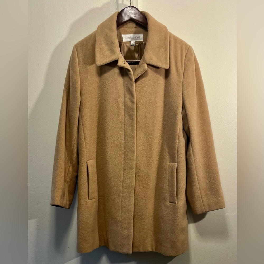 Liz Claiborne Genuine Camel Fur Dress Coat size 12